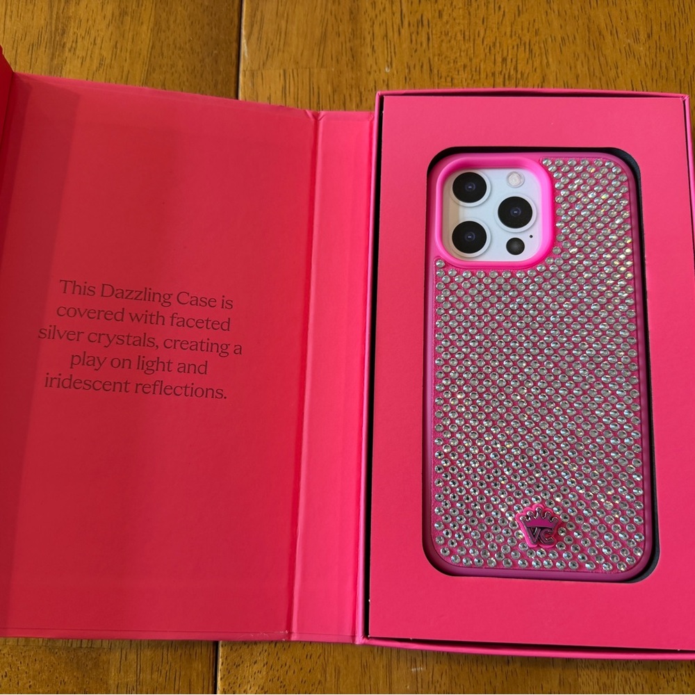 Velvet Caviar “Hot Pink Cavier Crystals” Sparkly Like NEW IPhone 13 Pro Case